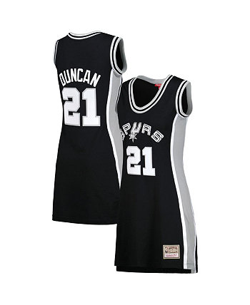 Women's Tim Duncan Black San Antonio Spurs 1998 Hardwood Classics Name and Number Player Jersey Dress Mitchell & Ness
