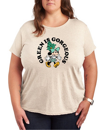 Модная футболка размера плюс с изображением Минни Маус, День Земли, Air Waves Hybrid Apparel