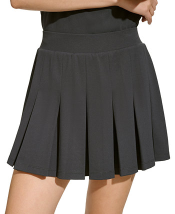 Женская плиссированная юбка без шнурков из технического пике DKNY