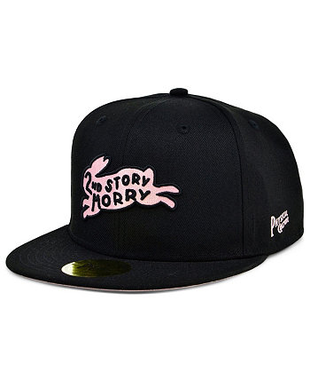 Men's Black Second Story Morrys Black Fives Fitted Hat Physical Culture