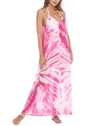 Women's Tie-Dyed Maxi Swim Cover-Up Dress Raviya