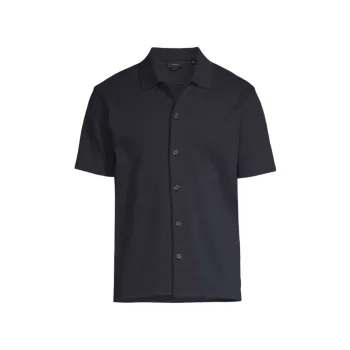 Jacquard Button-Front Shirt Vince