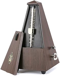 High Accuracy Mechanical Drumer Metronome with Audible Click and Bell Ring for Pianoist, Black Metronome