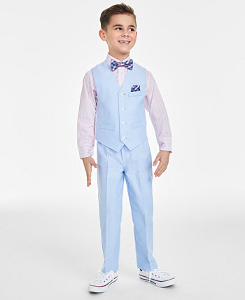 Оксфордский жилет для маленьких мальчиков, рубашка, брюки, галстук-бабочка и нагрудный платок, набор из 5 предметов Nautica