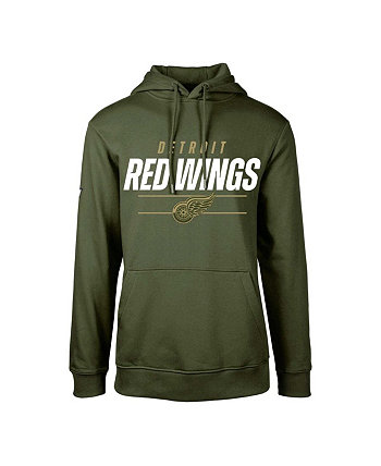 Оливковый флисовый пуловер с капюшоном Big Boys Detroit Red Wings Podium LevelWear