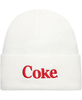 Мужская белая вязаная шапка с манжетами Coca-Cola American Needle