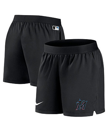 Women's Black Miami Marlins Authentic Collection Team Performance Shorts Nike