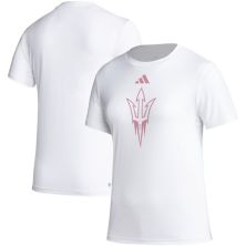 Women's adidas White Arizona State Sun Devils AEROREADY Breast Cancer Awareness Pregame T-Shirt Adidas