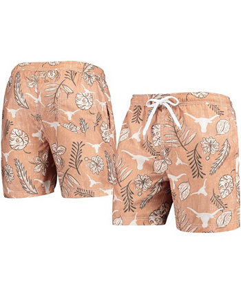 Мужские плавки Texas Orange Texas Longhorns с винтажным цветочным принтом Wes & Willy