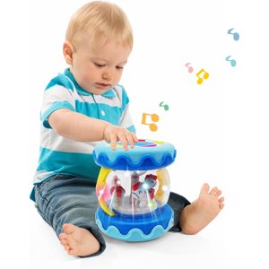 INvench Baby Toys 6-12 months, Light Up Musical Drum Toys for 1 Year Old Boys Girls Birthday Christmas Gifts INvench