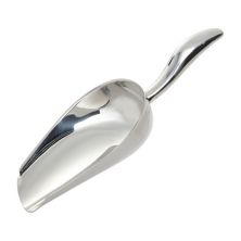 6oz Stainless Steel Scoop for Ice Bucket, Small Silver Metal Scoop for Flour, Kitchen, Bar, Candy (9.2 x 3.3 Inches) Juvale