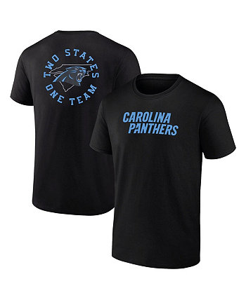 Мужская черная двусторонняя футболка Carolina Panthers Big and Tall Profile
