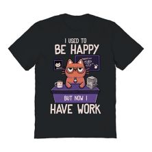 Men's COLAB89 by Threadless I Used To Be Happy But Now I Work Graphic Tee COLAB89 by Threadless