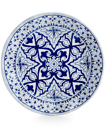 Коллекция Talavera Azul Меламин 8-дюймовая салатная тарелка, 4 шт. Q Squared