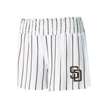 Женские спортивные белые шорты для сна в тонкую полоску San Diego Padres Reel Unbranded