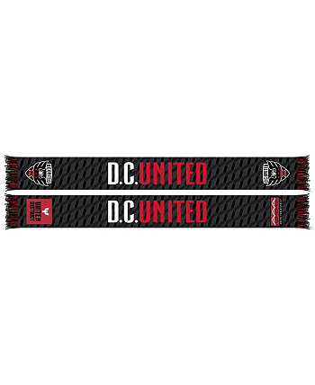 Мужской и женский черный трикотажный шарф DC United 2024 с крючками Ruffneck Scarves