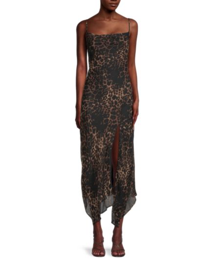 Платье-комбинация с леопардовым принтом CAARA