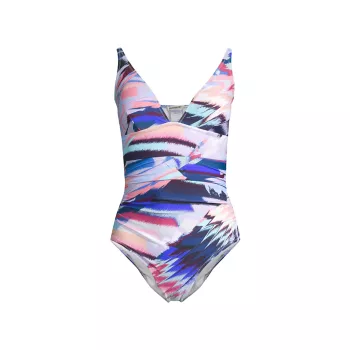 Niki Abstract-Print One-Piece Swimsuit Change of Scenery