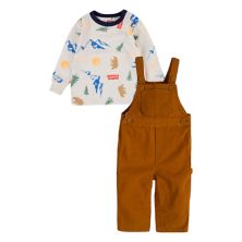 Toddler Boy Levi's® Happy Camper Allover Print Tee & Overalls Set Levi's®
