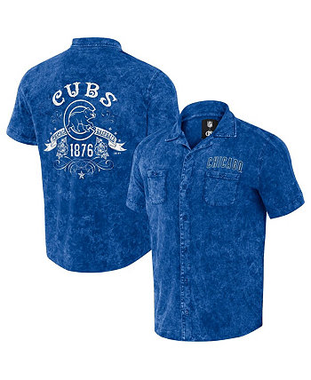 Мужская рубашка на пуговицах из коллекции Darius Rucker от Royal Distressed Chicago Cubs Denim Team Color Fanatics