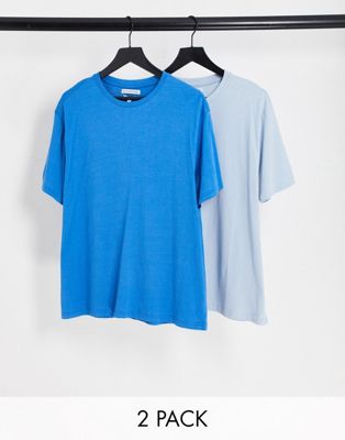 Комплект из 2 футболок свободного кроя Another Influence синего и серого цветов Another Influence
