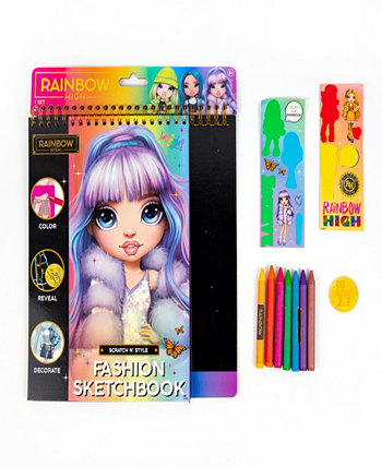 Scratch and Style Fashion Sketchbook Playset Rainbow High