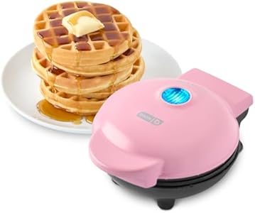 DASH Mini Waffle Maker - 4” Waffle Mold, Nonstick Waffle Iron with Quick Heat-Up, PTFE Nonstick Surface - Perfect Mini Waffle Maker for Kids and Families, Just Add Batter (Aqua) Dash