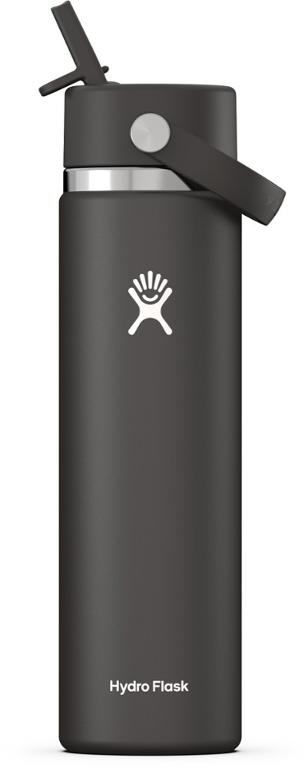 Вакуумная бутылка для воды с широким горлышком и гибкой соломенной крышкой - 24 эт. унция Hydro Flask