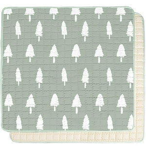 Beavtaens Baby Play Mat, 50x50 Playpen Mat with Super Soft Touch, Activity Mat with Upgraded Anti-Slip Bottom, Machine Washable Crawling Mat for Floor & Picnic (Trees) Beavtaens