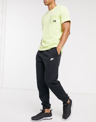 Брюки-джоггеры Nike Club Fleece, повседневный стиль, черного цвета - ЧЕРНЫЕ (мужские) Nike