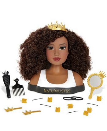 Модная головка для укладки Dayna Deluxe Crown and Curls, текстурированные волосы 3C, 19 аксессуаров Naturalistas