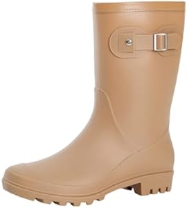 Женские Резиновые Сапоги Fubotao Mid Calf Fubotao