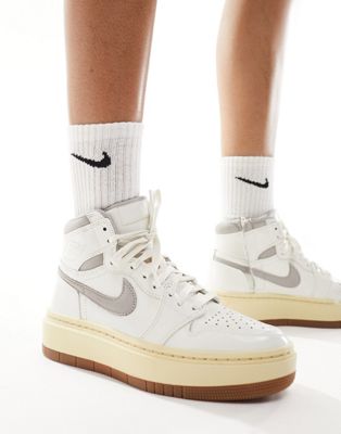 Бело-серые кроссовки Nike Air Jordan 1 Elevate High Jordan