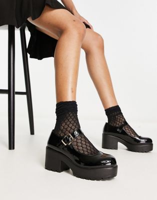 KOI Tira Мэри Джейнс в черном лаке Koi Footwear