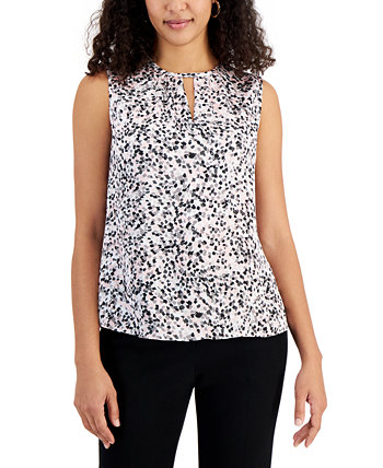 Женская блузка без рукавов с абстрактным принтом и каплевидным вырезом Kasper