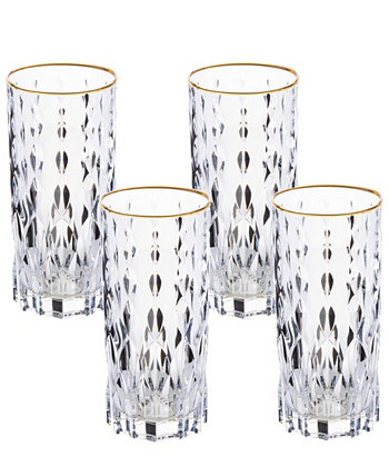 Высокие стаканы Marilyn золотистого цвета, набор из 4 шт. Lorpen