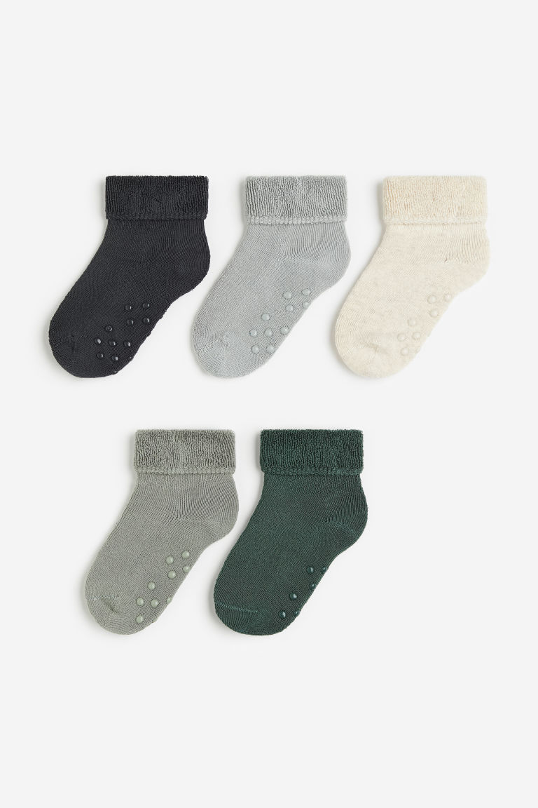 5 пар нескользящих махровых носков H&M