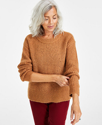 Женский свитер с круглым вырезом и заниженными плечами, созданный для Macy's Style & Co