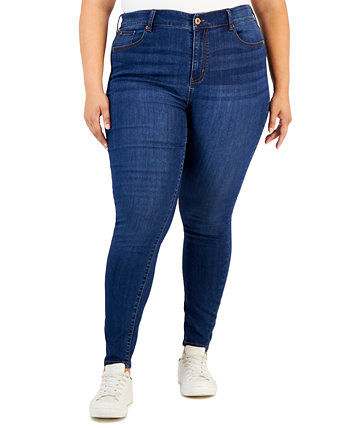 Модные базовые джинсы скинни больших размеров Celebrity Pink