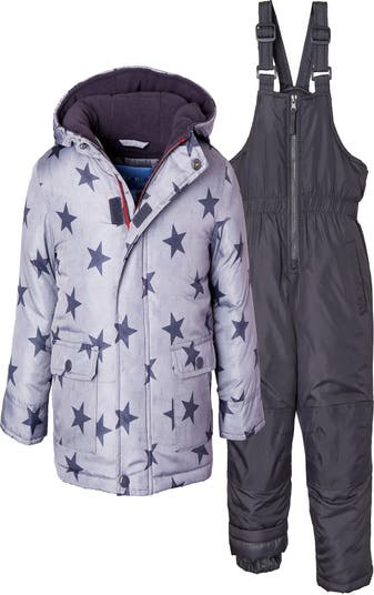 Комплект из двух частей: куртка и зимний комбинезон со звездным принтом Wippette