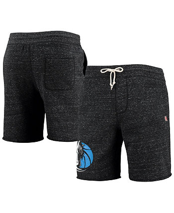 Men's Charcoal Dallas Mavericks Primary Logo Tri-Blend Sweat Shorts Homage
