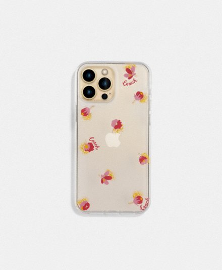 Чехол для iPhone 13 Pro Max с цветочным принтом COACH