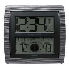 La Crosse Technology Curved Atomic Digital Clock with Temperature & Moon Phase La Crosse Technology