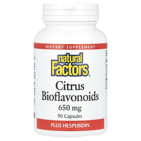 Цитрусовые биофлавоноиды плюс гесперидин, 650 мг, 90 капсул Natural Factors