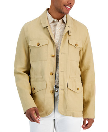 Мужская льняная куртка сафари с четырьмя карманами Michael Kors