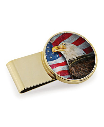 Американский белоголовый орлан, раскрашенный в полдоллара из нержавеющей стали с зажимом для денег JFK American Coin Treasures