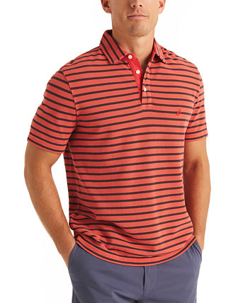 Men's Striped Piqué Short Sleeve Polo Shirt Nautica