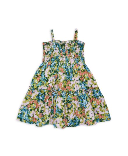 Маленькая девочка&#8217;s &amp; Платье с цветочным принтом для девочек Goldie Cara