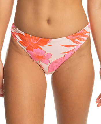 Классические пляжные плавки бикини с полным покрытием для подростков с принтом Roxy