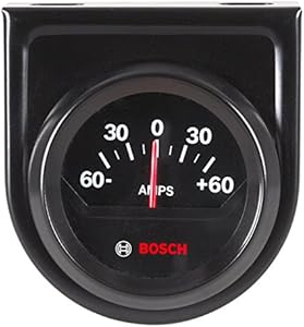 Bosch SP0F000059 Style Line 2" Ammeter Gauge (Black Dial Face, Black Bezel) Bosch